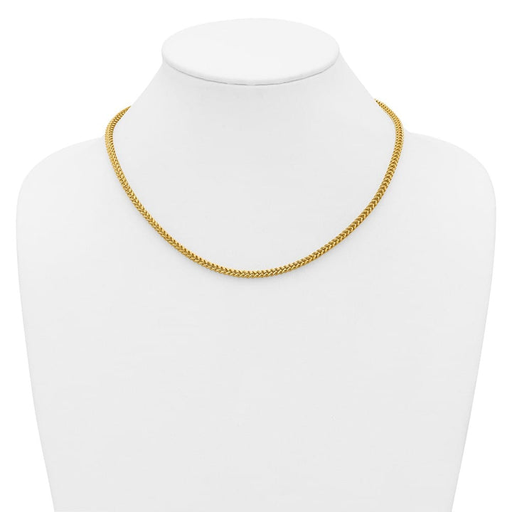 10K Yellow Gold 2.5mm Franco Chain Size 18