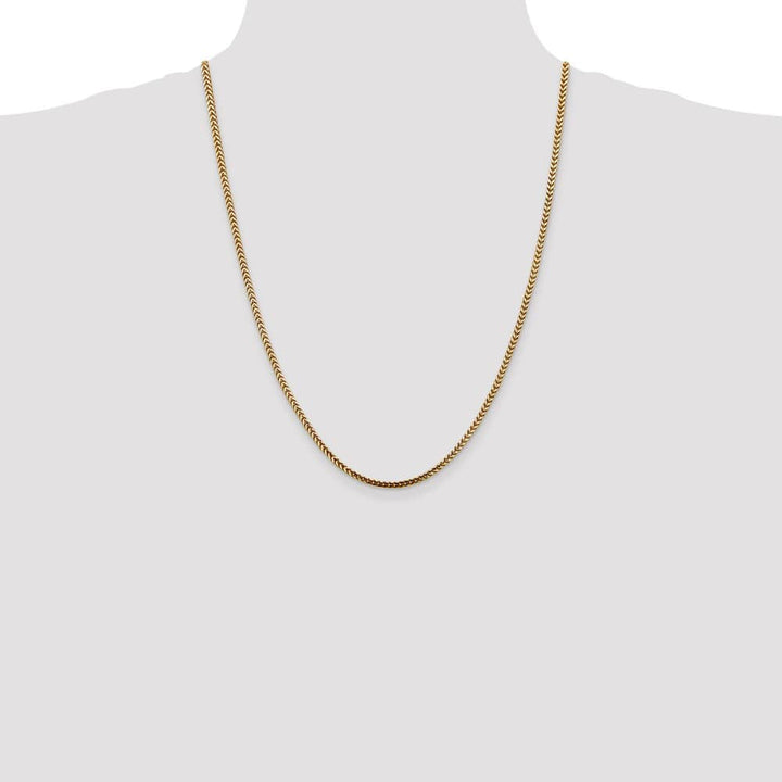 10K Yellow Gold 2.5mm Franco Chain Size 24