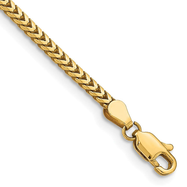 10K Yellow Gold 2.5mm Franco Chain Size 7