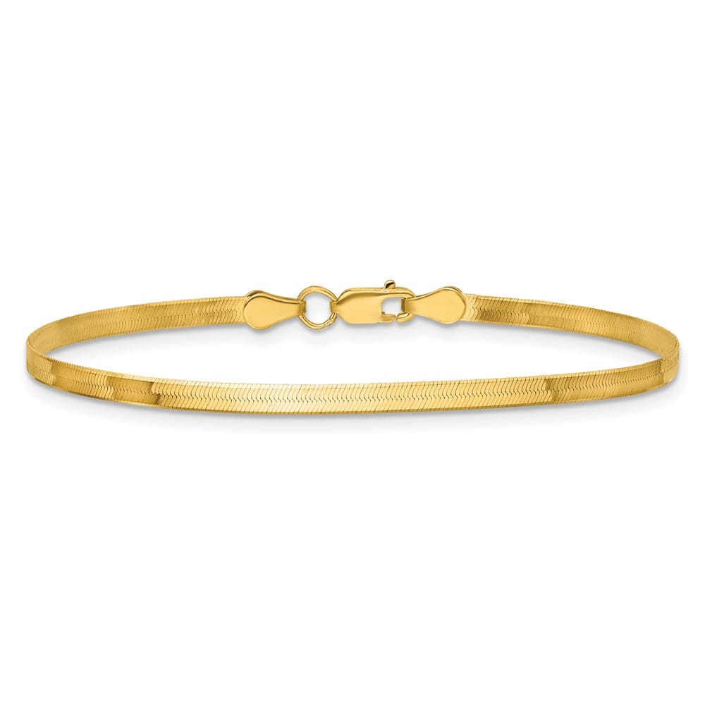 10K Yellow Gold 2.5mm Silky Herringbone Chain