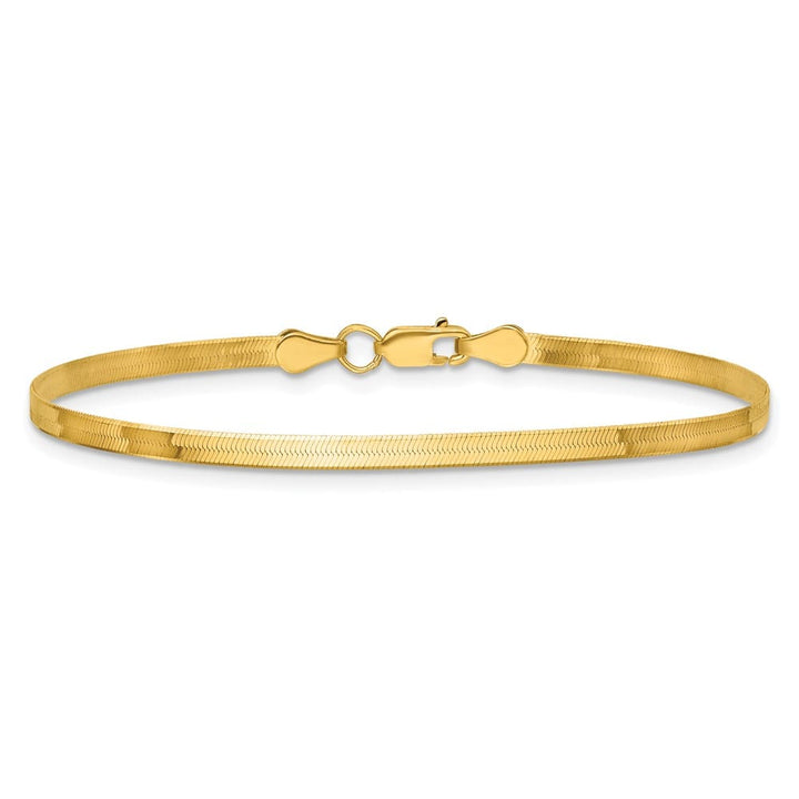 10K Yellow Gold 2.5mm Silky Herringbone Chain