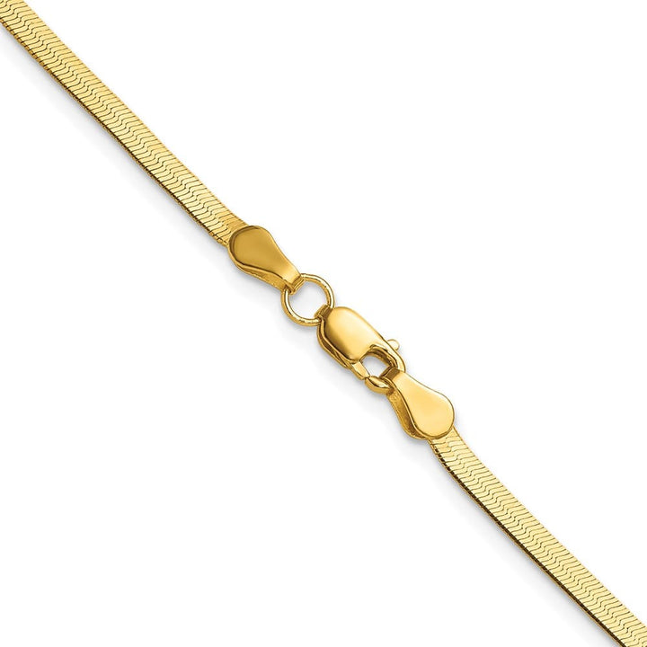 10K Yellow Gold 2.5mm Silky Herringbone Chain