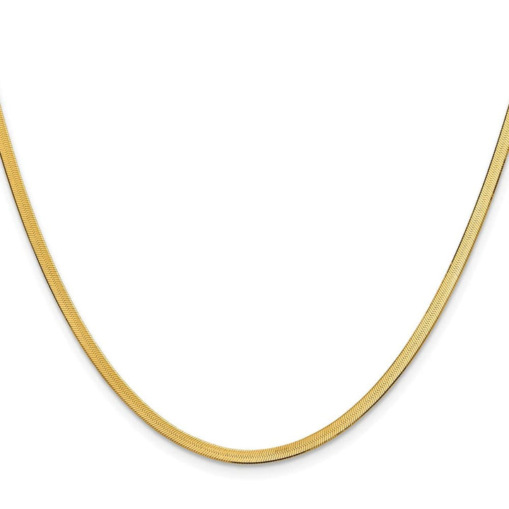 10K Yellow Gold 2.5mm Silky Herringbone Chain