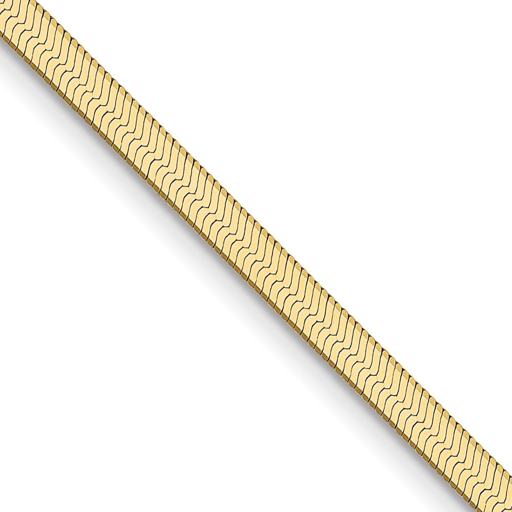 10K Yellow Gold 2.5mm Silky Herringbone Chain