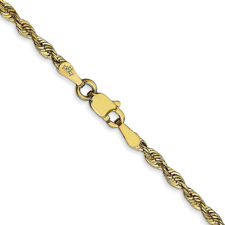 10K Yellow Gold 2.5mm Ultra D.C. Lightweight Rope Chain