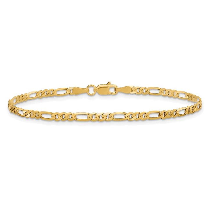 10K Yellow Gold 2.75 mm Flat Figaro Anklet