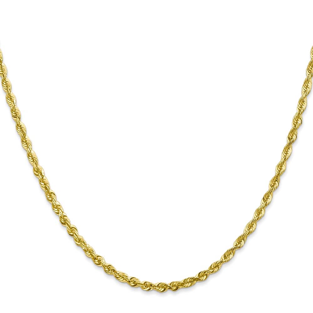 10K Yellow Gold 2.75mm Ultra D.C. Lightweight Rope Chain