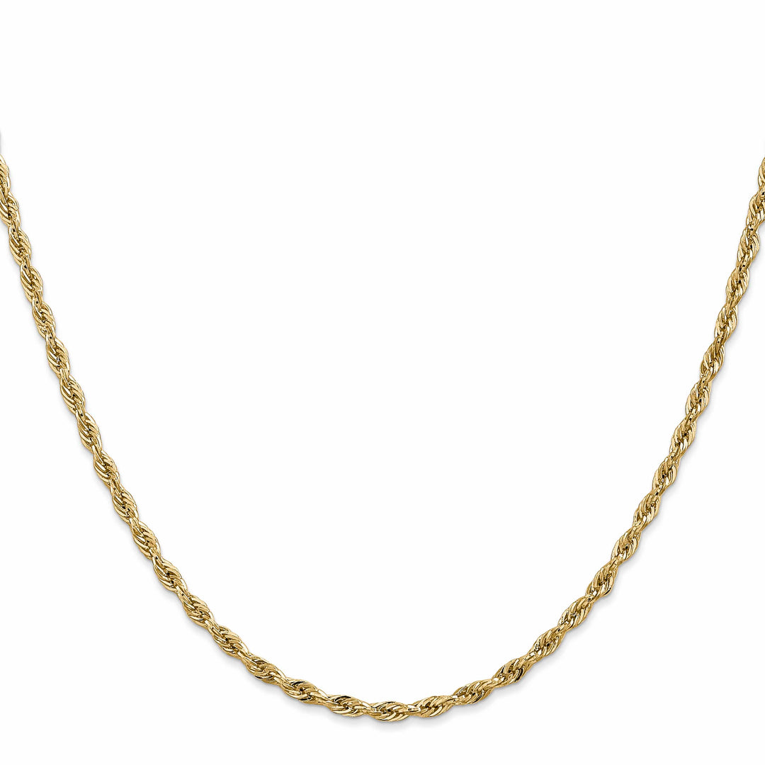 10K Yellow Gold 2.8mm Semi-Solid Rope Chain