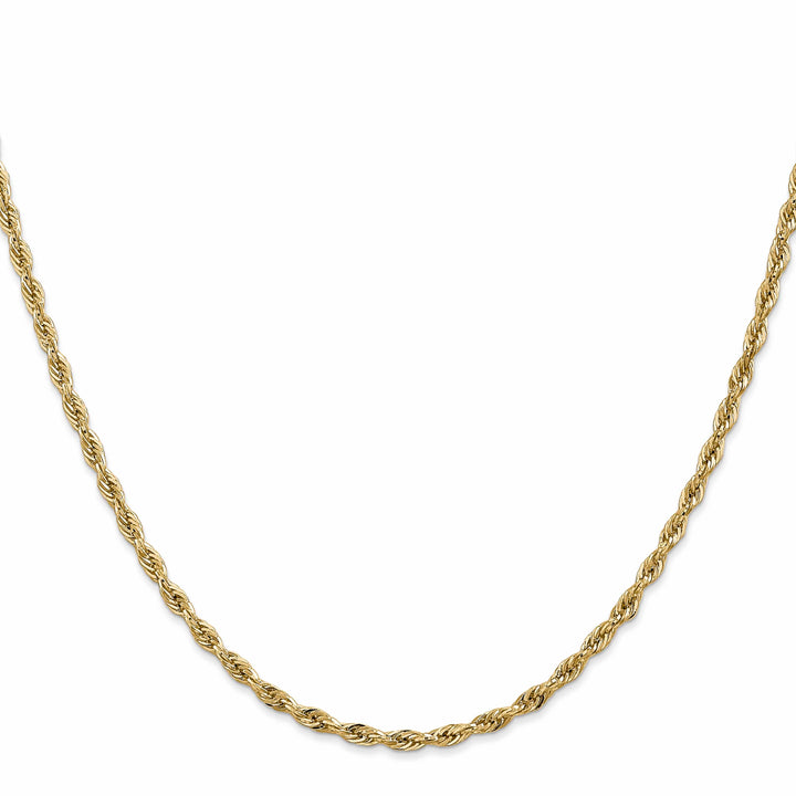 10K Yellow Gold 2.8mm Semi-Solid Rope Chain