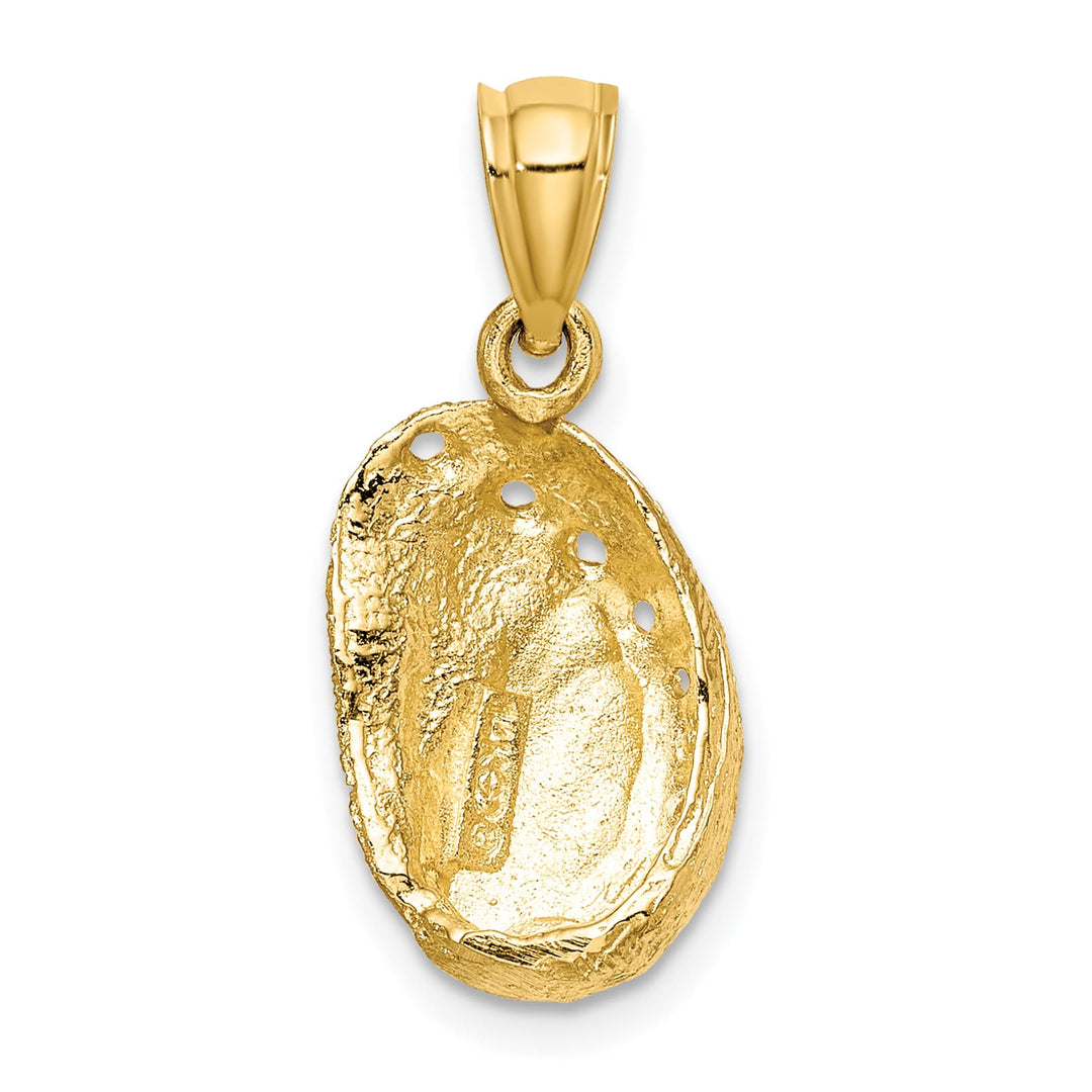 10K Yellow Gold 2-D Abalone Shell Charm