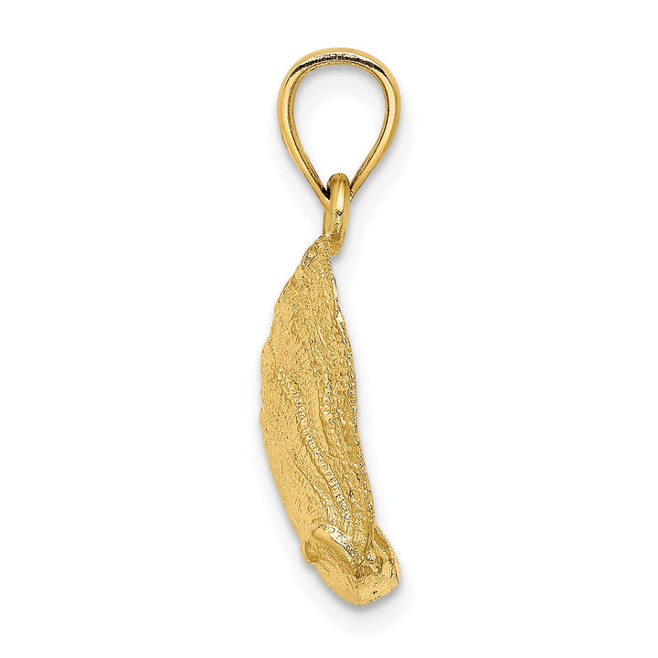 10K Yellow Gold 2-D Abalone Shell Charm