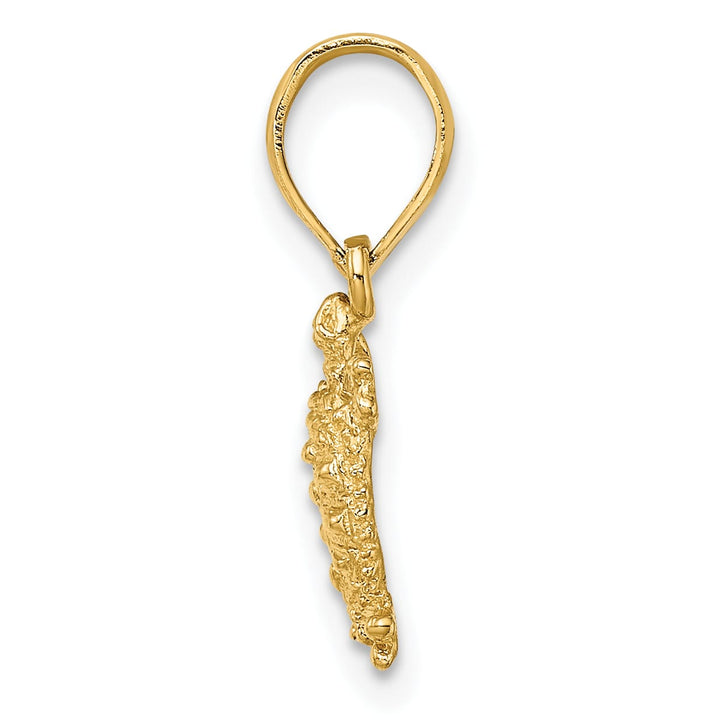 10K Yellow Gold 2-D Land Turtle Charm, Small