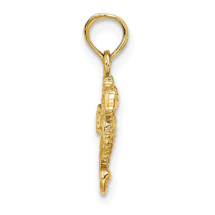 10K Yellow Gold 2-D Mini Seahorse Charm