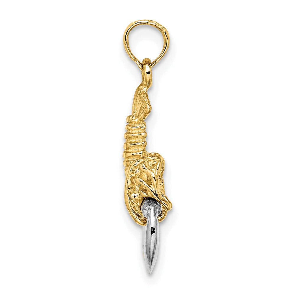 10K Yellow Gold 2-D Moveable Lobster Charm