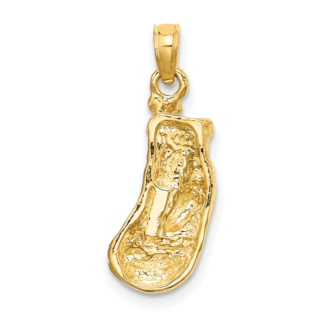 10K Yellow Gold 2-D Polished and Textured Single Boxing Glove Charm