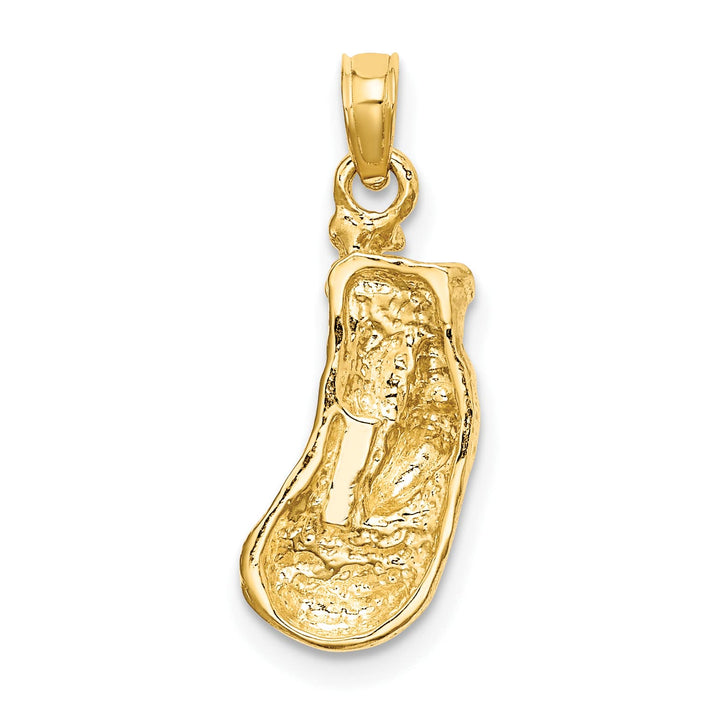 10K Yellow Gold 2-D Polished and Textured Single Boxing Glove Charm