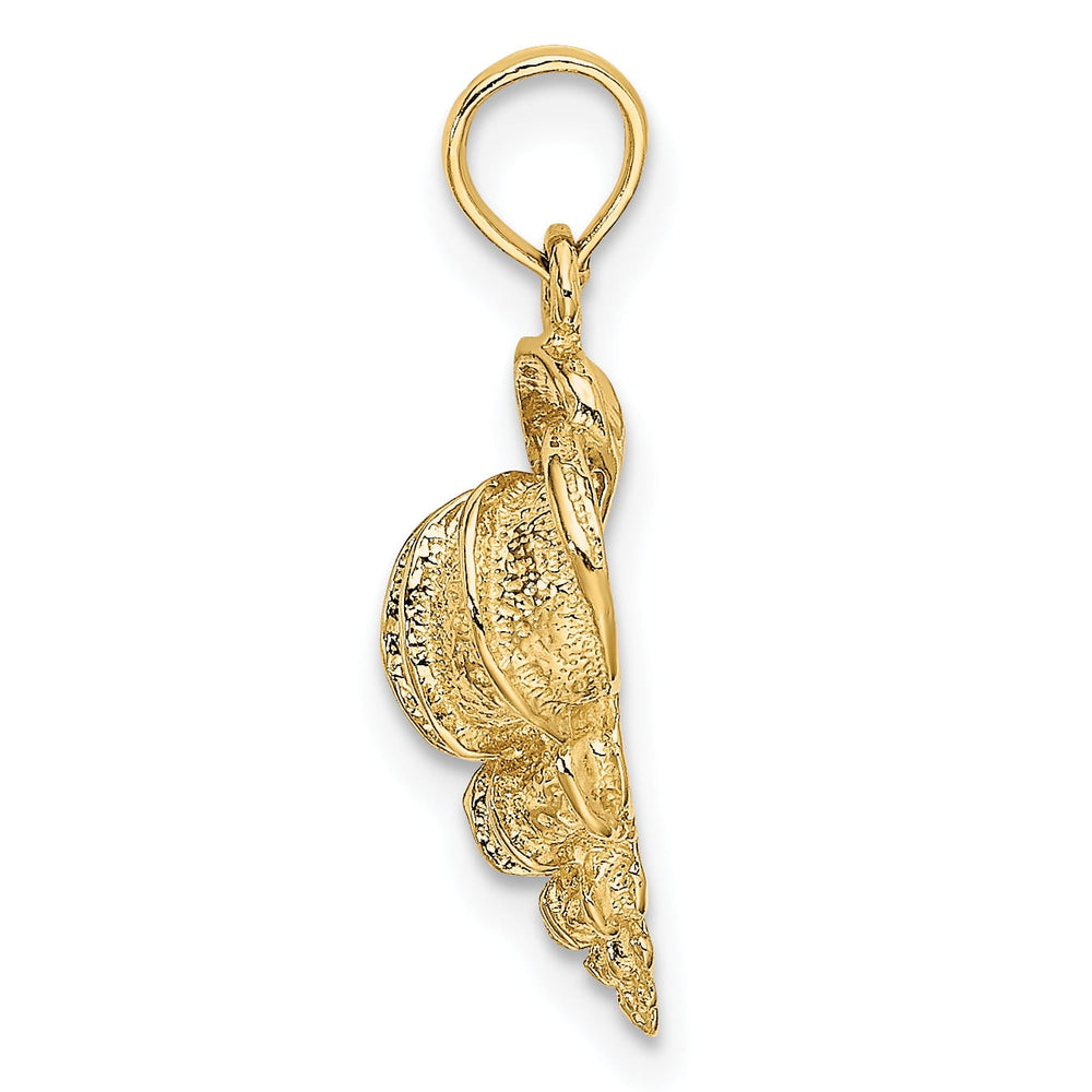 10K Yellow Gold 2-D Precious Wentletrap Shell Charm