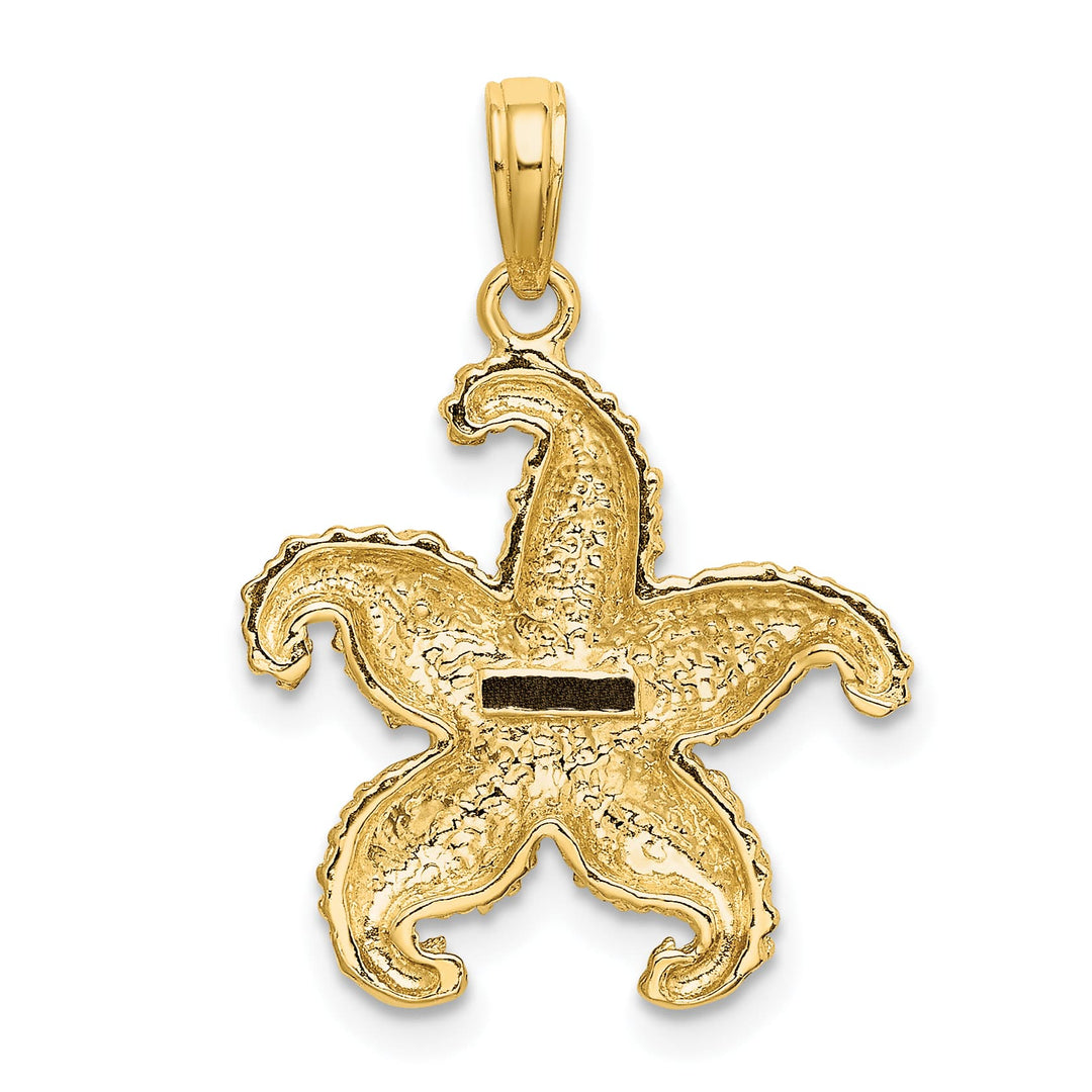 10K Yellow Gold 2-D Puffed Starfish Charm