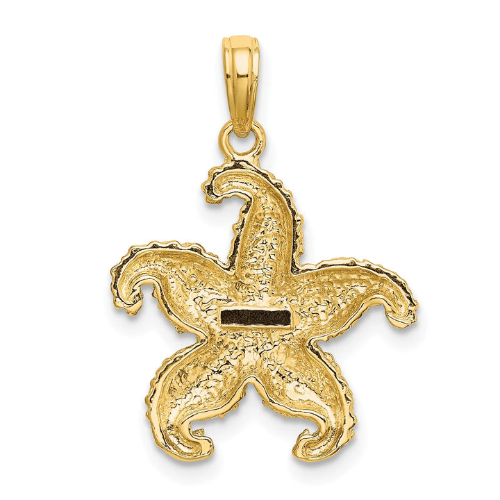 10K Yellow Gold 2-D Puffed Starfish Charm