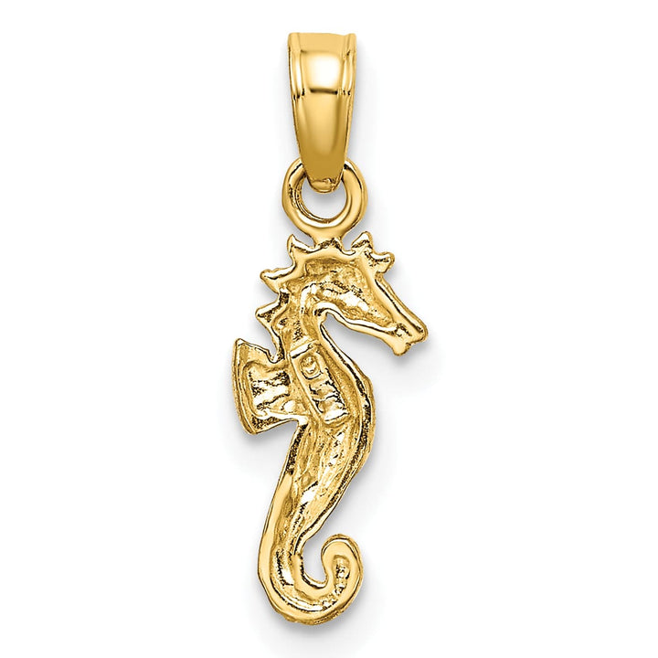 10K Yellow Gold 2-D Seahorse Charm