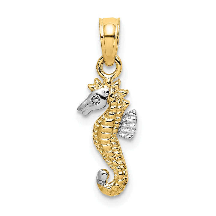 10K Yellow Gold 2-D Seahorse Charm