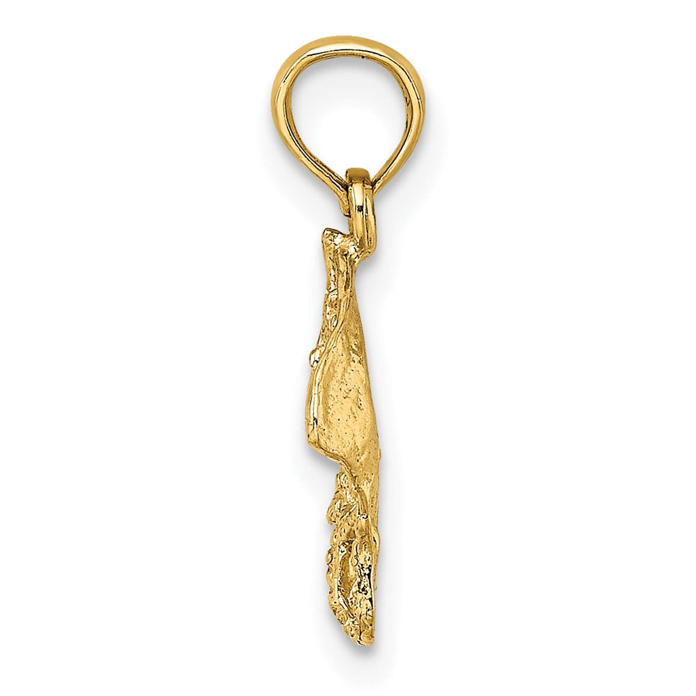 10K Yellow Gold 2-D Stingray Charm, 12.2mm