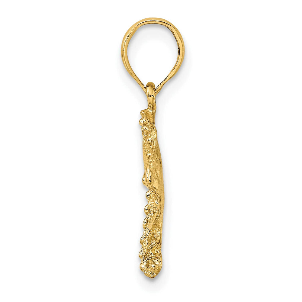 10K Yellow Gold 2-D Stingray Charm, 14.8mm