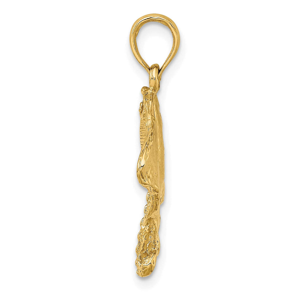 10K Yellow Gold 2-D Stingray Charm, 19.55mm