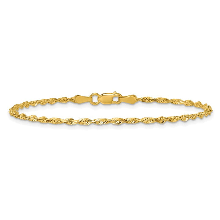 10K Yellow Gold 2 mm D.C. Extra-Light Rope Anklet