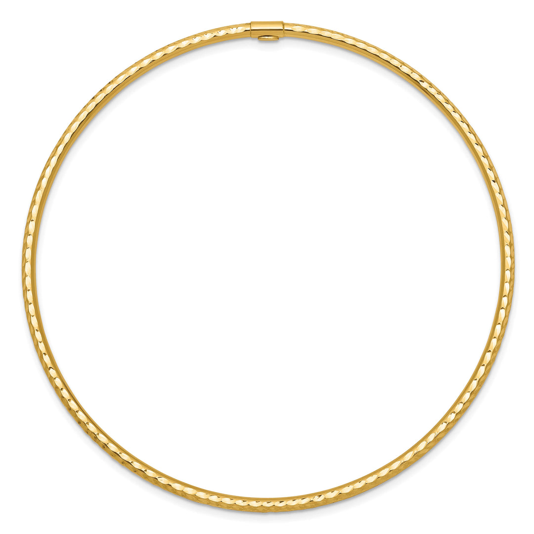 10K Yellow Gold 2 mm D.C. Slip On Bangle