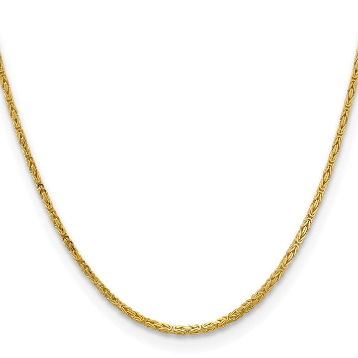 10K Yellow Gold 2mm Byzantine Chain