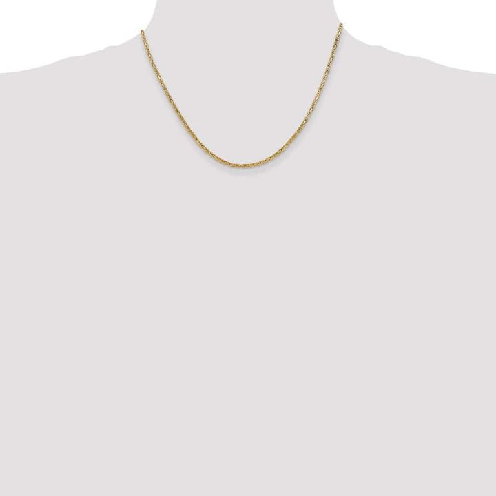 10K Yellow Gold 2mm Byzantine Chain Size 18