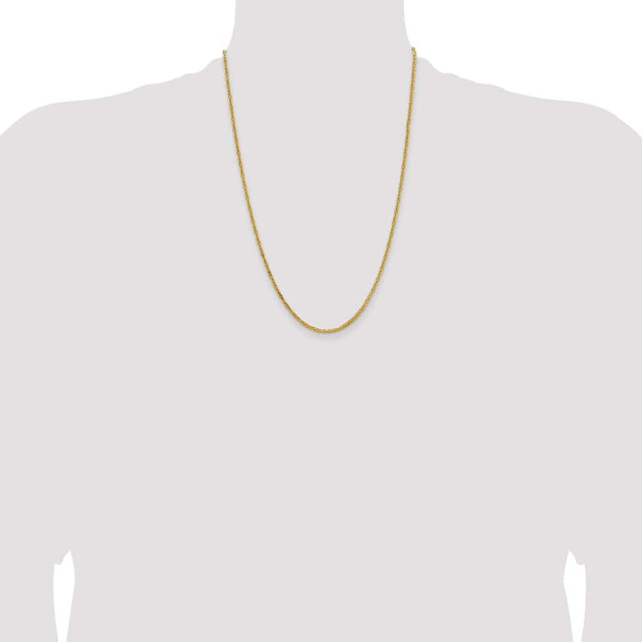10K Yellow Gold 2mm Byzantine Chain Size 24