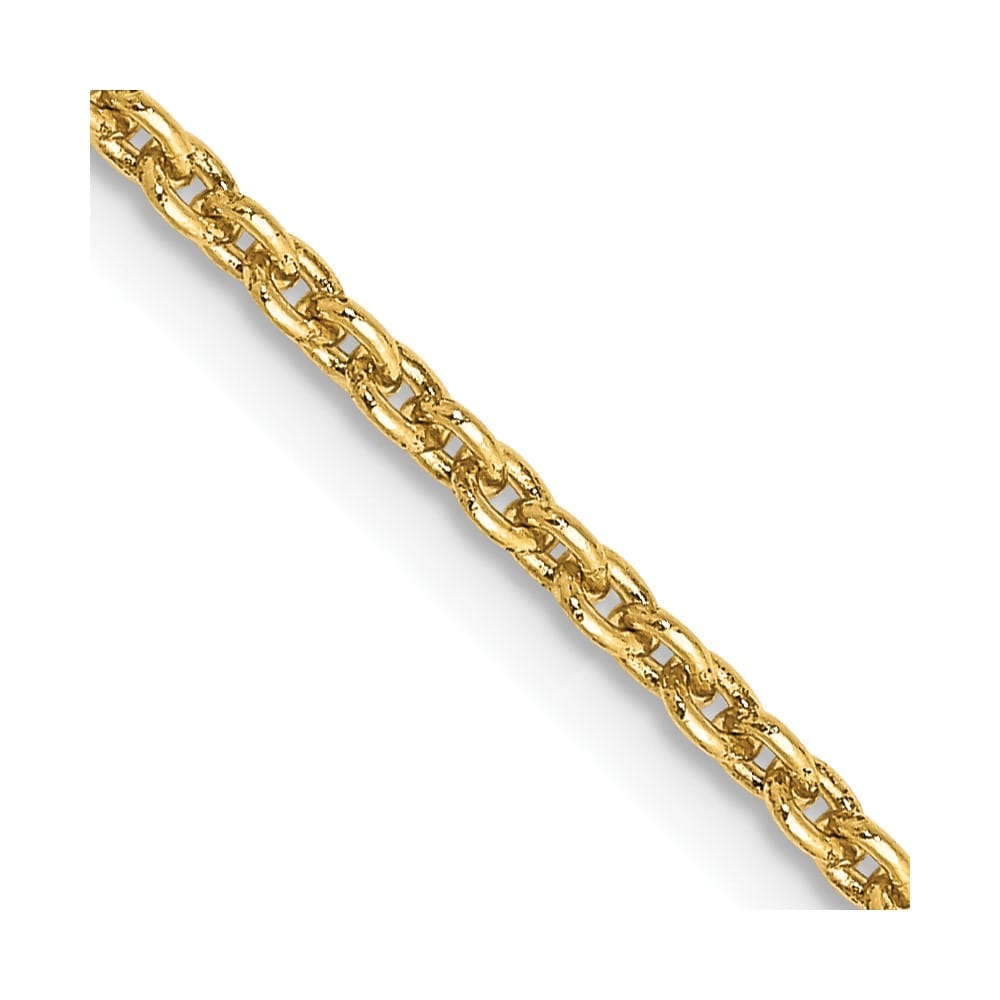 10K Yellow Gold 2mm Round Open Link Cable Chain