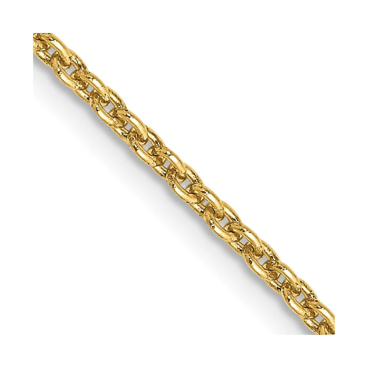 10K Yellow Gold 2mm Round Open Link Cable Chain