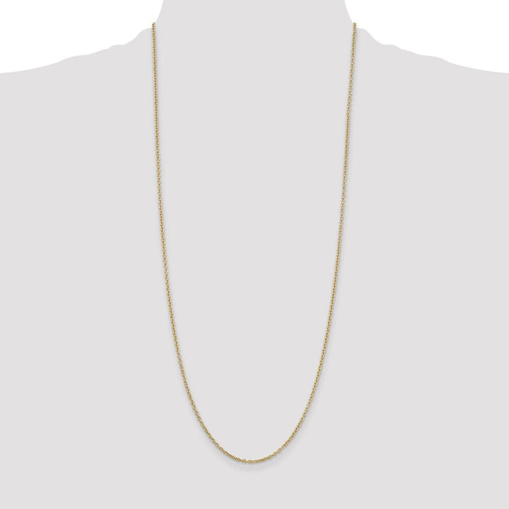 10K Yellow Gold 2mm Round Open Link Cable Chain Size 30