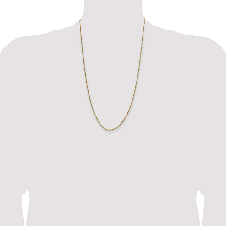10K Yellow Gold 2mm Semi-Solid D.C. Rope Chain