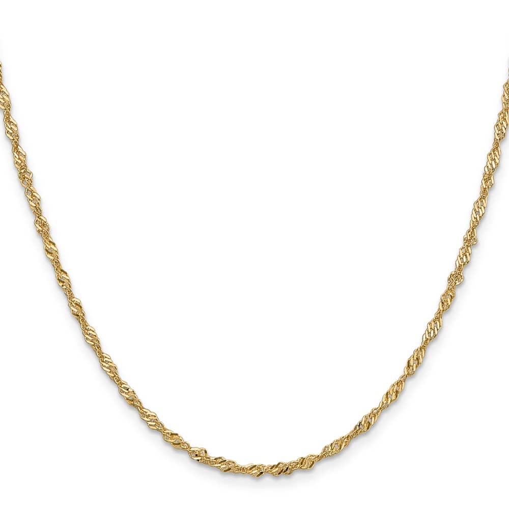 10K Yellow Gold 2mm Singapore Chain