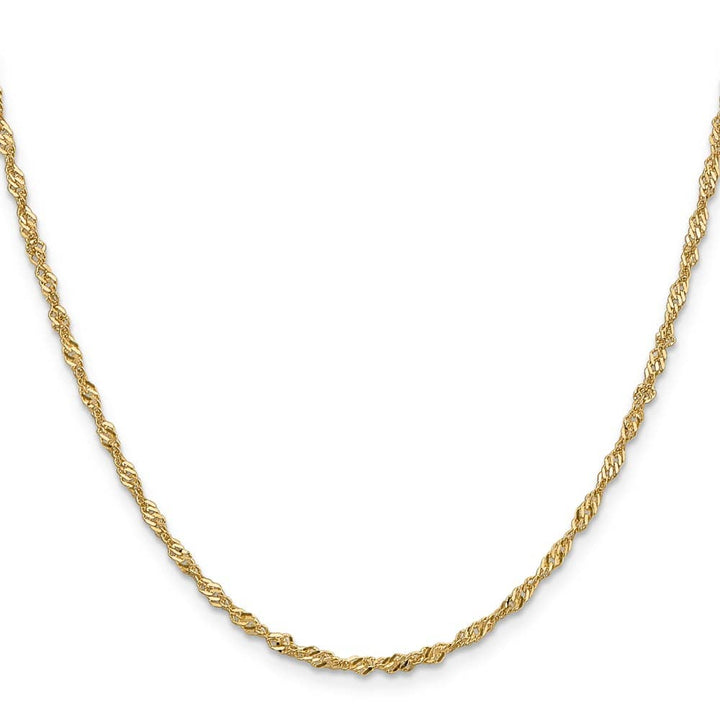 10K Yellow Gold 2mm Singapore Chain