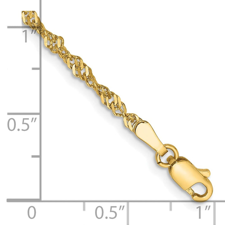 10K Yellow Gold 2mm Singapore Chain
