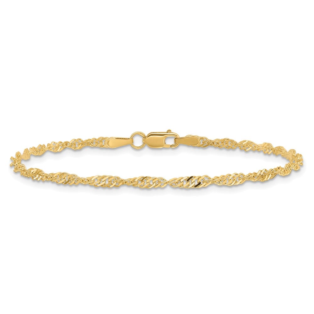 10K Yellow Gold 2mm Singapore Chain