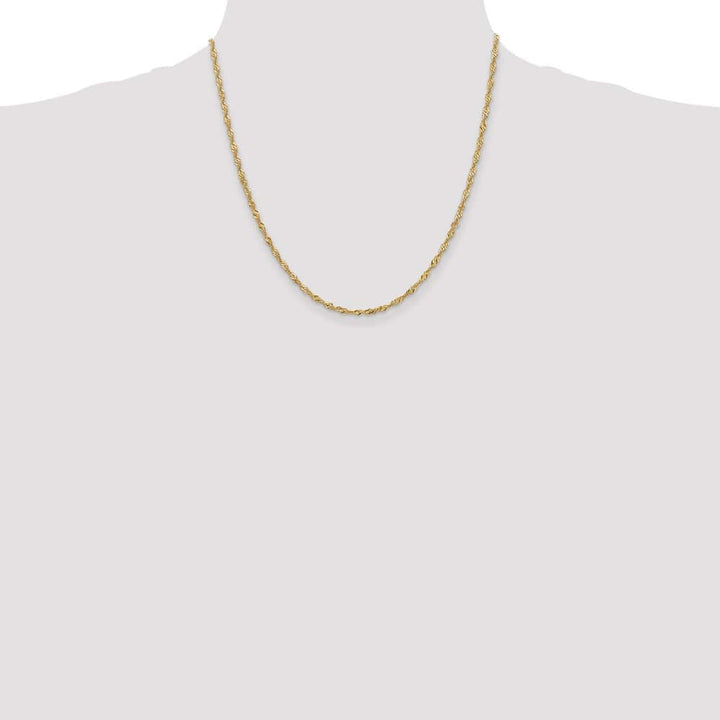 10K Yellow Gold 2mm Singapore Chain Size 20