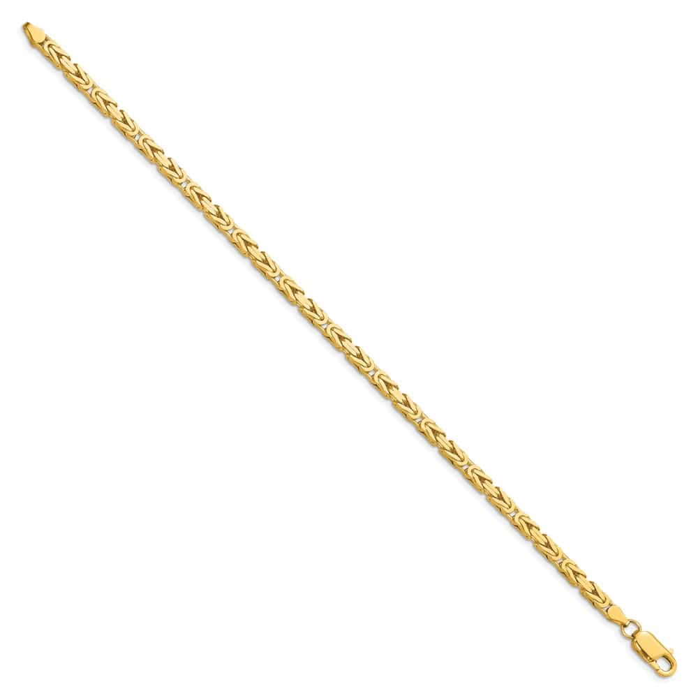 10K Yellow Gold 3.25mm Byzantine Chain