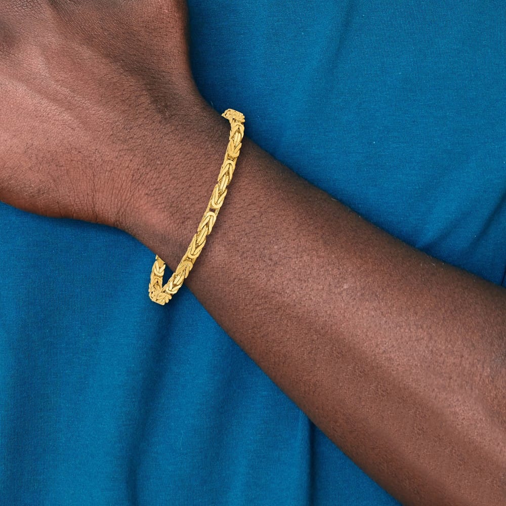 10K Yellow Gold 3.25mm Byzantine Chain