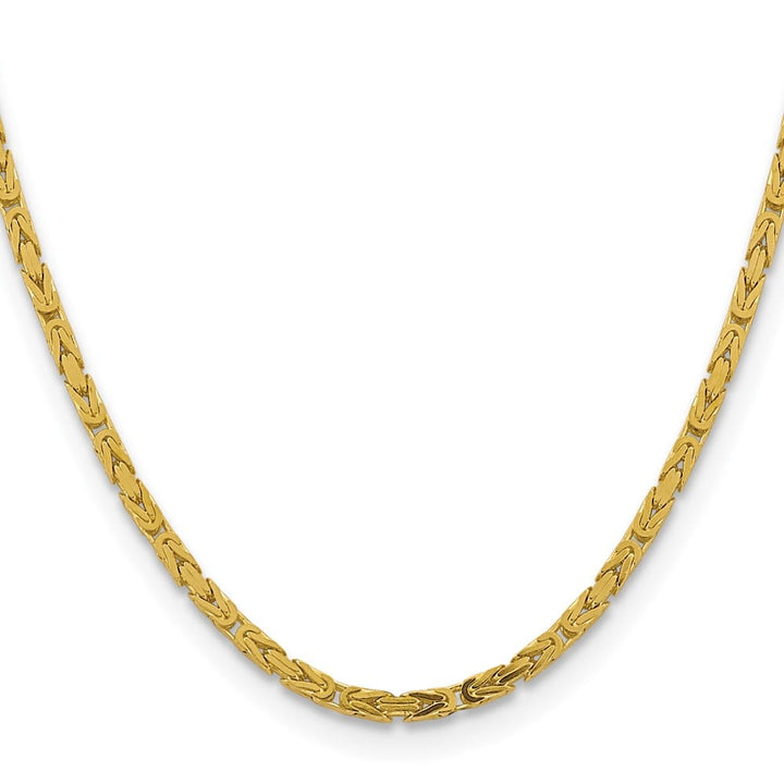 10K Yellow Gold 3.25mm Byzantine Chain