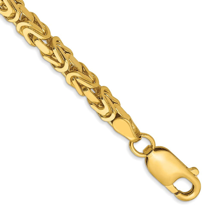10K Yellow Gold 3.25mm Byzantine Chain Size 7