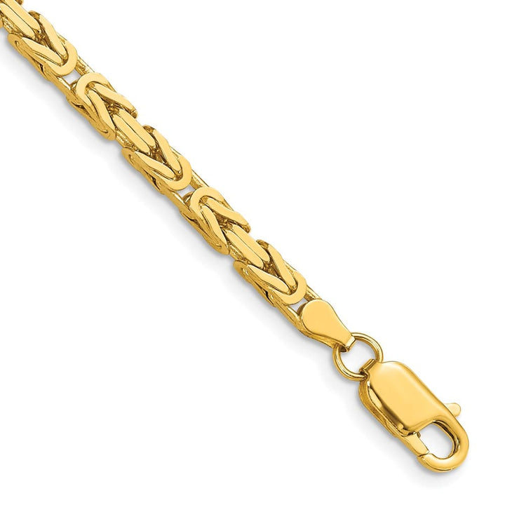 10K Yellow Gold 3.25mm Byzantine Chain Size 8