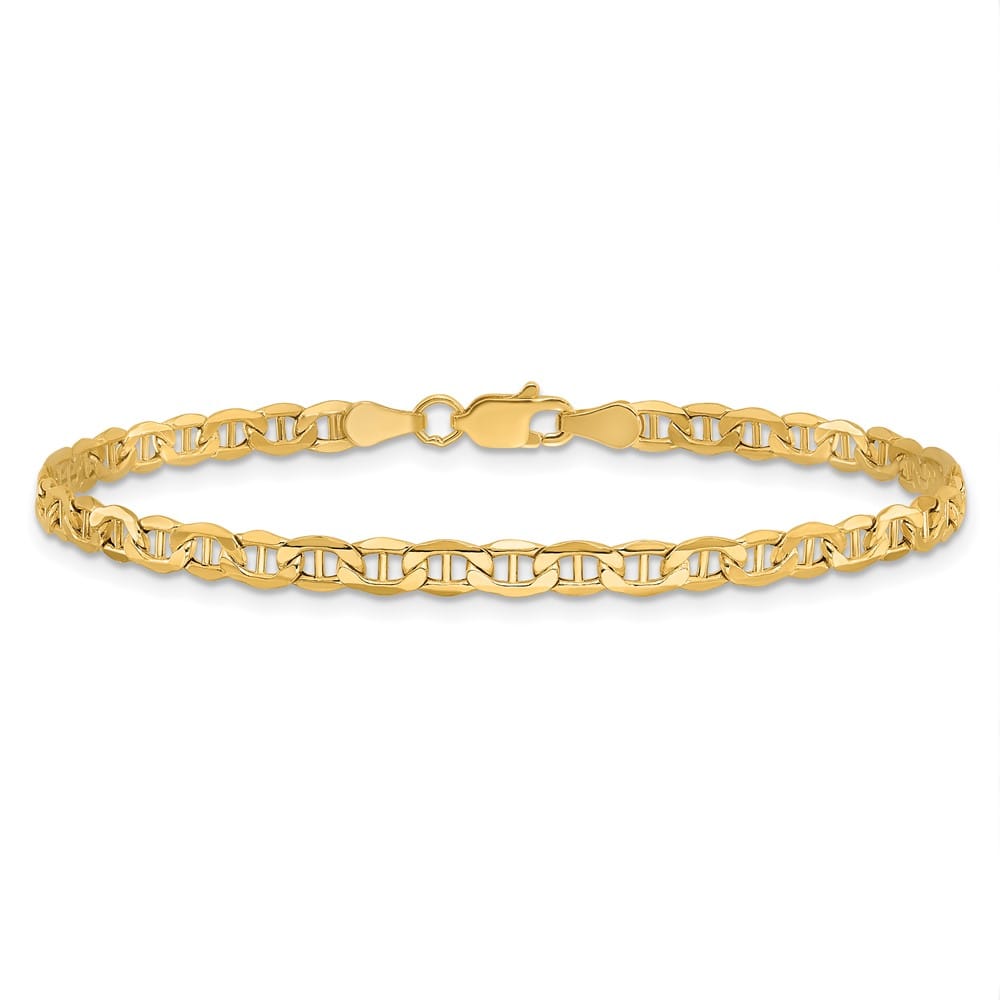 10K Yellow Gold 3.2mm Semi-Solid Anchor Chain