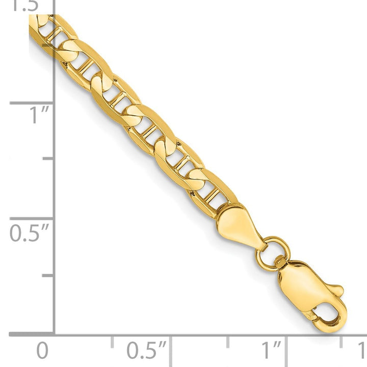 10K Yellow Gold 3.75mm D.C. Concave Anchor Chain