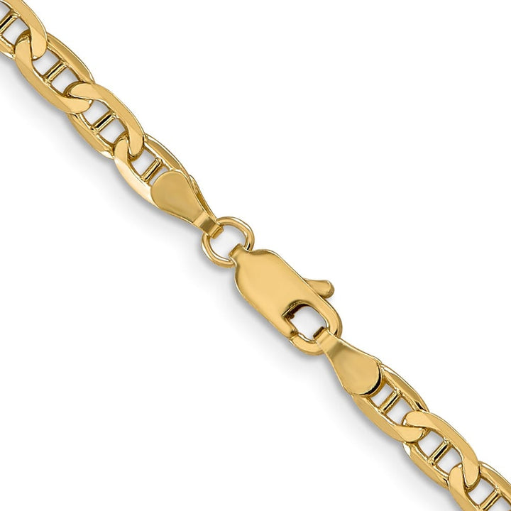 10K Yellow Gold 3.75mm D.C. Concave Anchor Chain